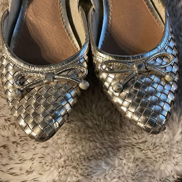 Sperry Top Sider Morgan Gold Woven Flats Sz 8 NWOT - Picture 4 of 7